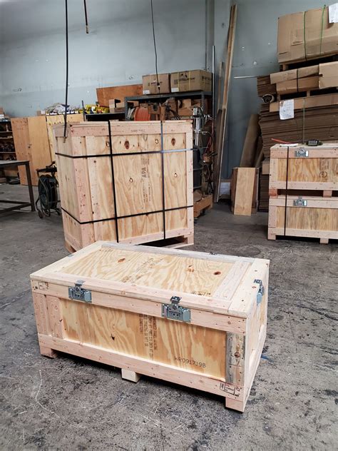 Wooden Shipping Crates & Boxes Buy Shipping Containers Wooden Shipping Boxes and Crates Ship Your Large or Valuable Products Safely Custom Made Boxes and Crates Kamps Pallets creates custom wooden shipping container designs to meet the individual needs of your business. . Second hand crates for sale near me